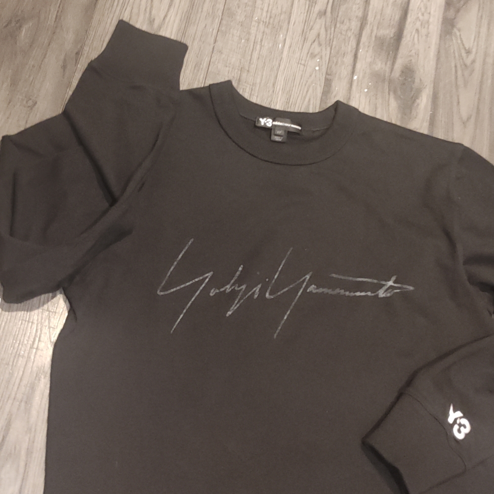 Y-3 Black Signature Crewneck Sweatshirt